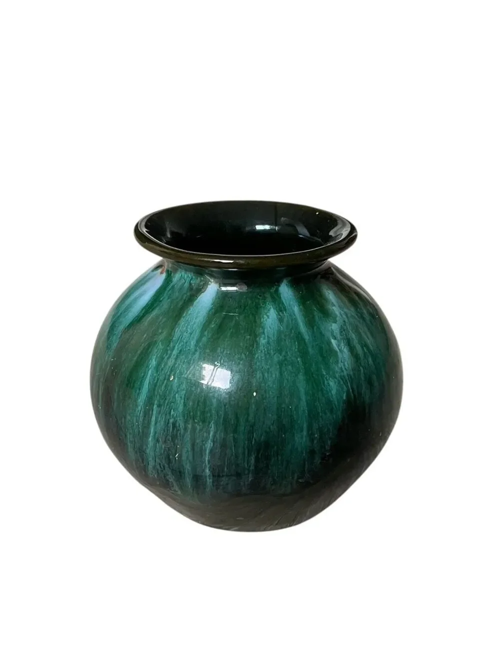 BLUE MOUNTAIN POTTERY Vintage Handmade Ceramic Vase Te Black